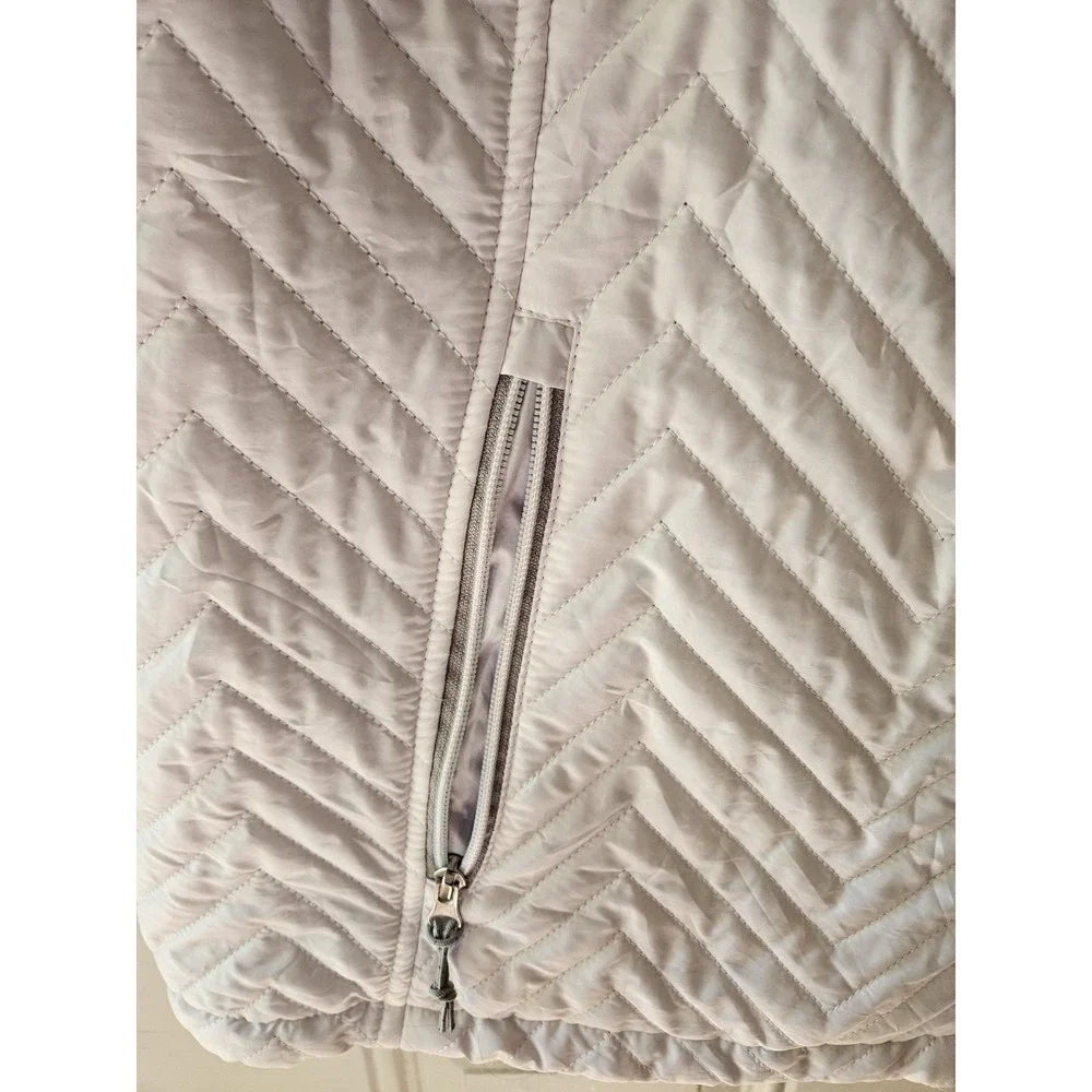 Free Country Women's Quilted‎ Sherpa Lined Puffer Vest XXL Light Pink Full Zip